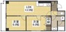 成広京町マンション 2LDKの間取り