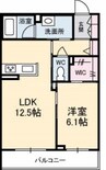 ガーデンズ　ヒモリ 1LDKの間取り