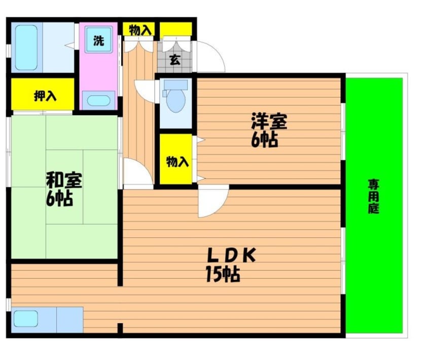 間取図 サンガーデン辰巳　Ｂ棟