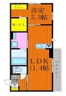 Fフォレスト 1LDKの間取り