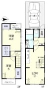表町3丁目戸建 2LDKの間取り