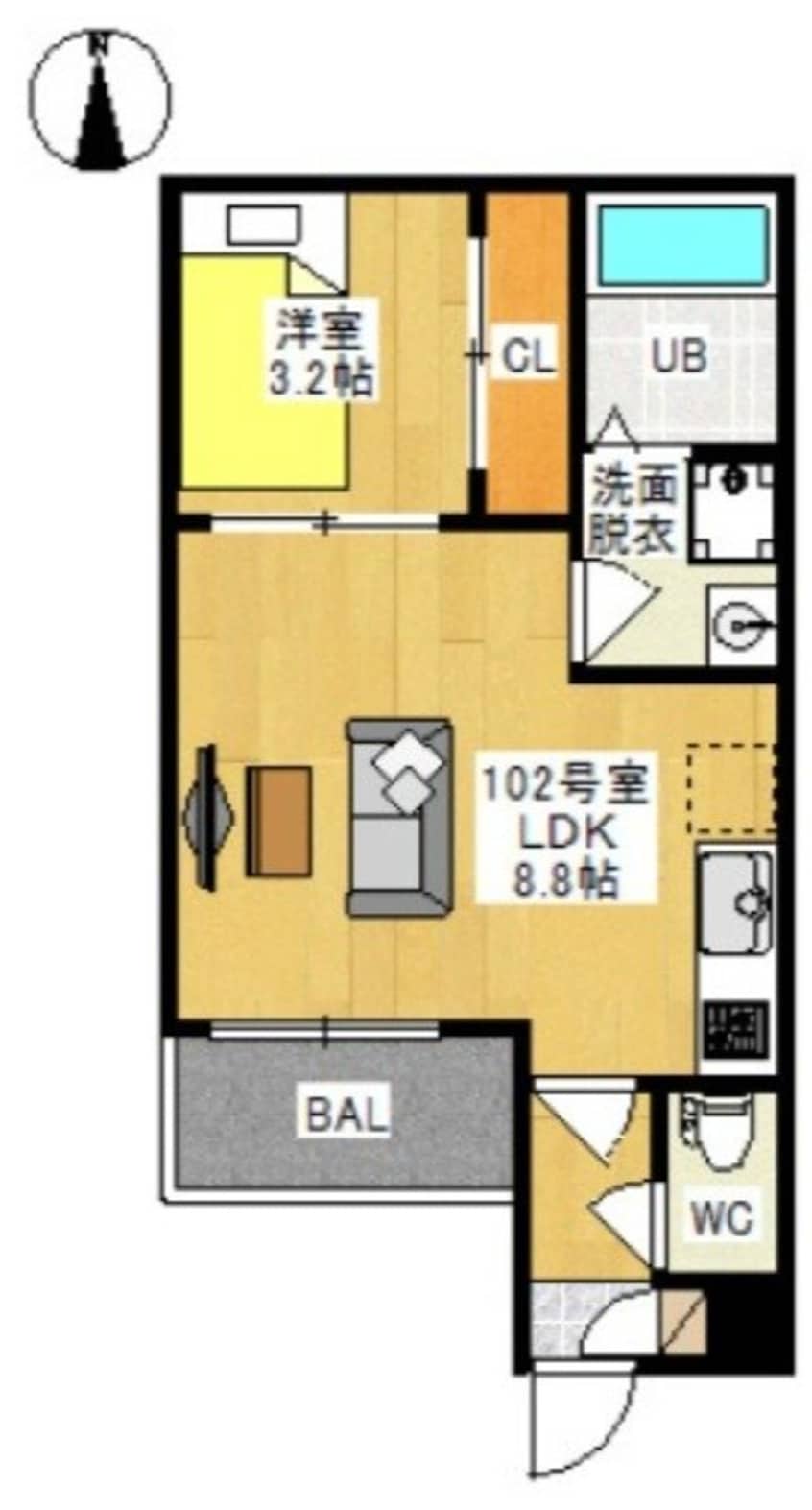 間取図 REGALEST 富町V