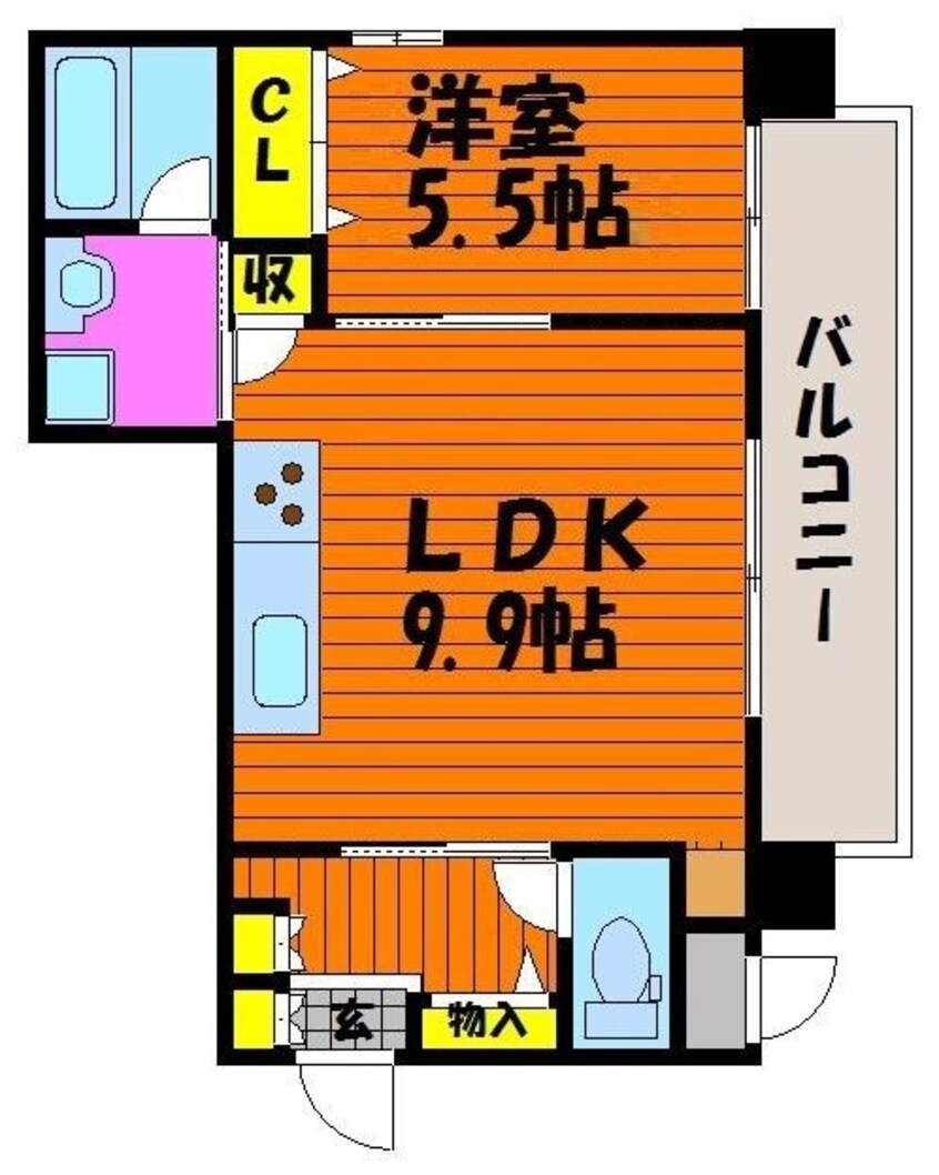間取図 ＳＵＮ　ＦＯＲＥＳＴ　鹿田
