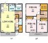 エスポワール高崎 3LDKの間取り