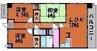 ライオンズマンション西古松 3LDKの間取り
