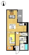 REGALEST 十日市西町 1LDKの間取り