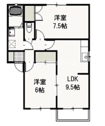 間取図 ボア・ラヴィーヌ　Ｂ棟