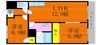 グランデュール東古松 2LDKの間取り