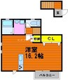 ウイステリア 1Rの間取り