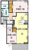 ルワンジュ 2LDKの間取り