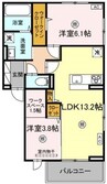 ルワンジュ 2LDKの間取り