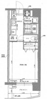 福富GRADEマンション 1Kの間取り