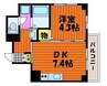 ブランシェ駅元町 1LDKの間取り