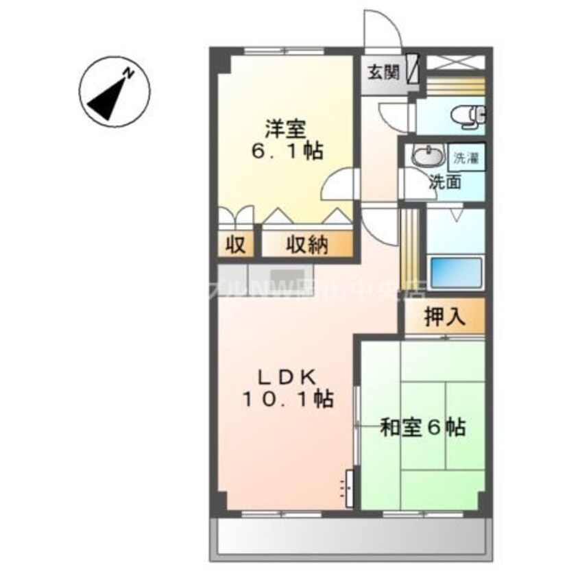 間取図 サンピア大福