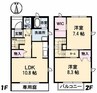 シャーメゾン津島福居Ｃ棟 2LDKの間取り