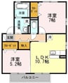 pastoral　Ａ棟 2LDKの間取り