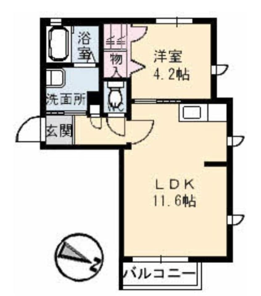 間取図 ラ・パルテール津高Ⅱ