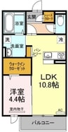 メゾンドソレイユ 1LDKの間取り