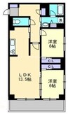 ハアラン内山下 2LDKの間取り
