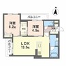 キャステルガーデン 2LDKの間取り