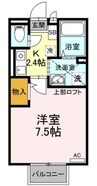 サンシャインパレス　C棟 1Kの間取り