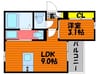 REGALEST JM 青江 1LDKの間取り