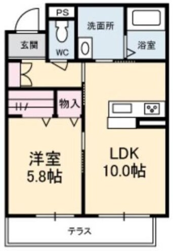 間取図 Sunshine Gardens　高柳