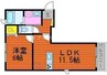 エスポワール都Ⅴ　Ｄ 1LDKの間取り