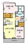 トリシア田中 2LDKの間取り