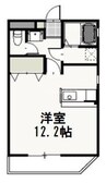 ヴィクトワール南方 1Kの間取り