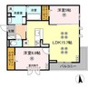 モン　サン　ブルー 2LDKの間取り