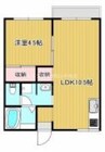 コーポ朝日Ｂ棟 1LDKの間取り