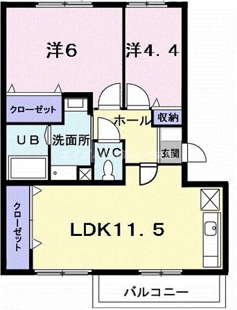 間取図 エルディムパディＢ