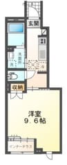 プラッツ・ユーたかまつ 1Kの間取り