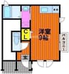 タウンコートB棟 1Rの間取り