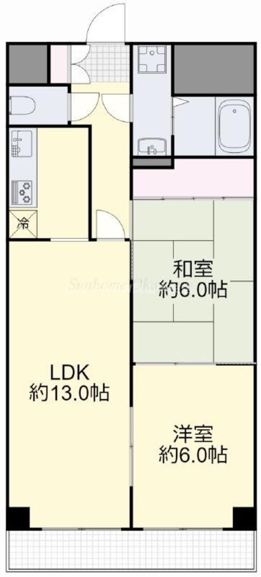 間取図 コロニアルリビング西島田ウエストタワー