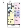 パルテール桑の木 2LDKの間取り
