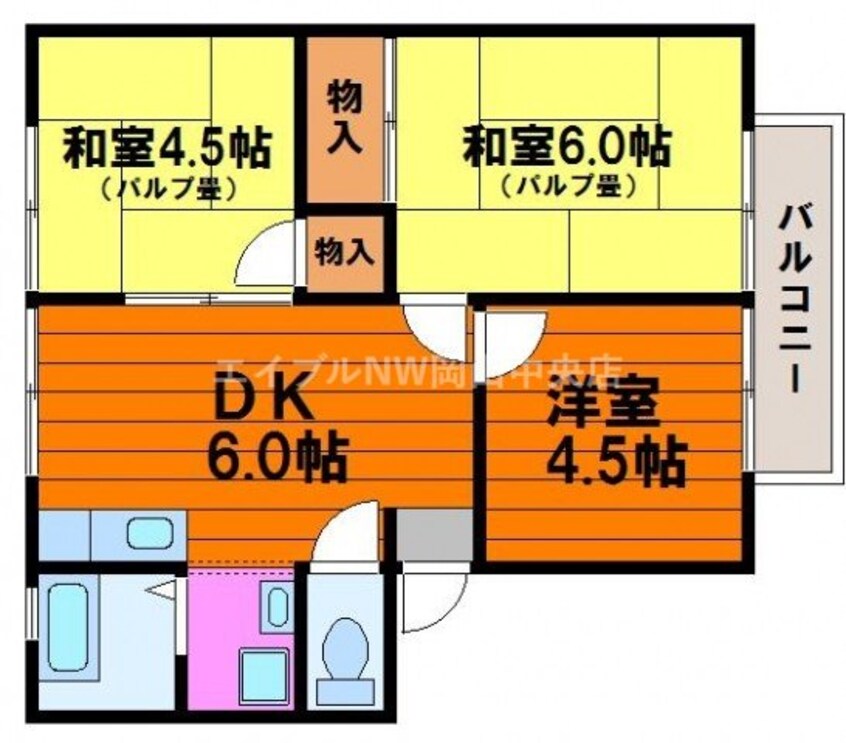 間取図 エレガンス西市　E