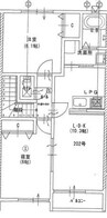 ロワジール 2LDKの間取り