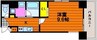 ESCAZA桑田町 1Kの間取り