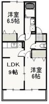 フォーシーズン夏 2LDKの間取り