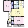 プラスペラティＣ 2LDKの間取り