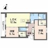 サニーコート 2LDKの間取り