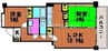 フォーラムシティ岡山 2LDKの間取り