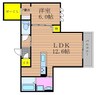 ベルデ 1LDKの間取り