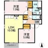 グランシャリオ 2LDKの間取り