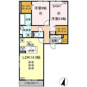 間取図 ガーデン　ラピッズ　