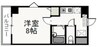 パラッツォ・ミキ 1Kの間取り