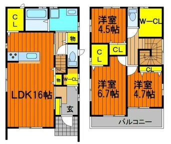 間取図 北区田中戸建て