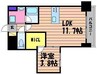 アーバンパレス医大前 1LDKの間取り